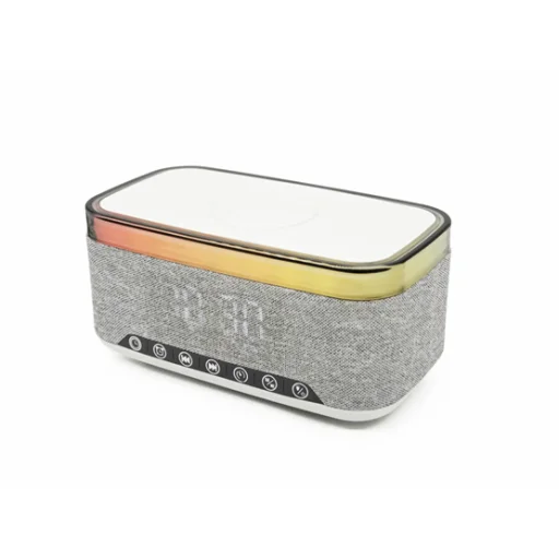 ENT Denver CRQ-225 Rádiós ébresztőóra Bluetooth funkcióval és vezeték nélküli töltéssel - Szürke - 3