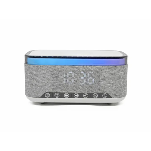 ENT Denver CRQ-225 Rádiós ébresztőóra Bluetooth funkcióval és vezeték nélküli töltéssel - Szürke - 1