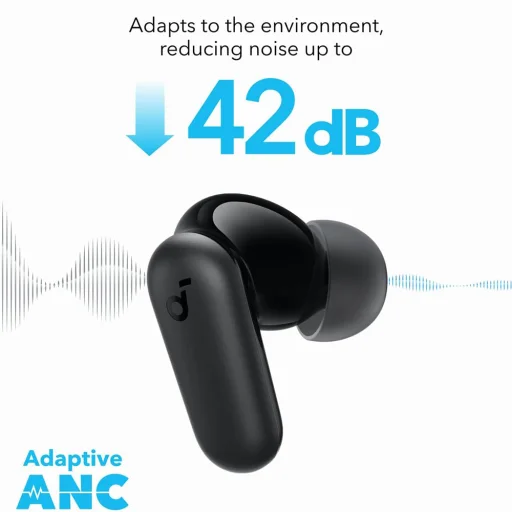 Anker - Vezeték nélküli fülhallgató SoundCore P30i (A3959311) - TWS, zajszűrés, Bluetooth 5.4, érintésvezérlés, IP54 - Fekete - 2
