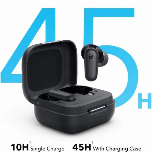 Anker - Vezeték nélküli fülhallgató SoundCore P30i (A3959311) - TWS, zajszűrés, Bluetooth 5.4, érintésvezérlés, IP54 - Fekete - 3