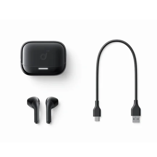 Anker - Vezeték nélküli fülhallgató SoundCore K20i (A3994G21) - Bluetooth 5.3, Kétmikrofonos, zajszűrős, IPX5 - Fehér - 7