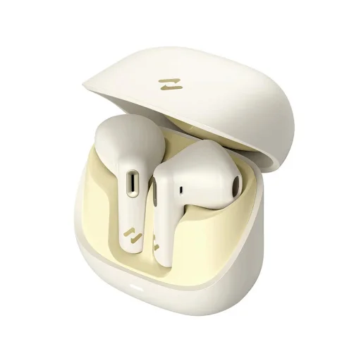 Havit - Vezeték nélküli fülhallgató (TW905) - Játékhoz, Bluetooth 5.3, Mikrofonnal, Alacsony késleltetés, Mini méret, TWS, ENC, 300mAh - Bézs - 1