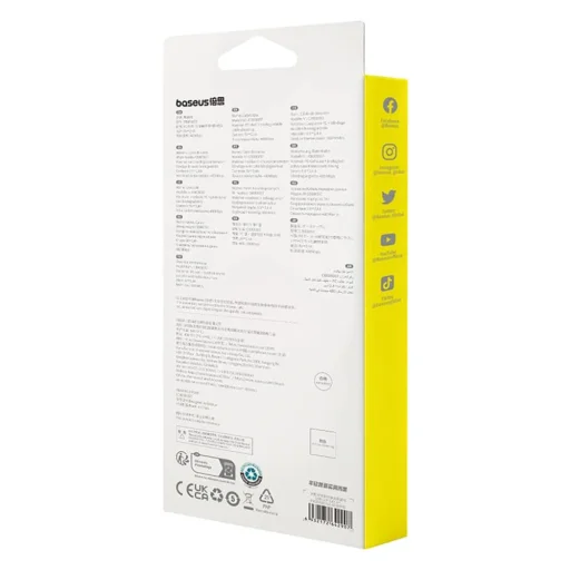 Baseus - Habitat Sorozatú Adatkábel (P10360200631-01) - USB Lightning csatlakozóval, 480Mbps, 2.4A, 2m - Természetes zöld - 7