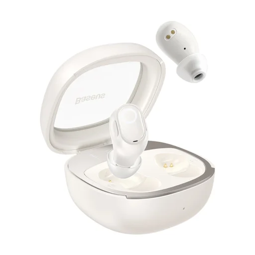 Baseus - Vezeték nélküli fülhallgató WM02+ (NGTW370302) - Valódi vezeték nélküli sztereó, Bluetooth V5.3, Intelligens kijelző - Krémszínű fehér - 2