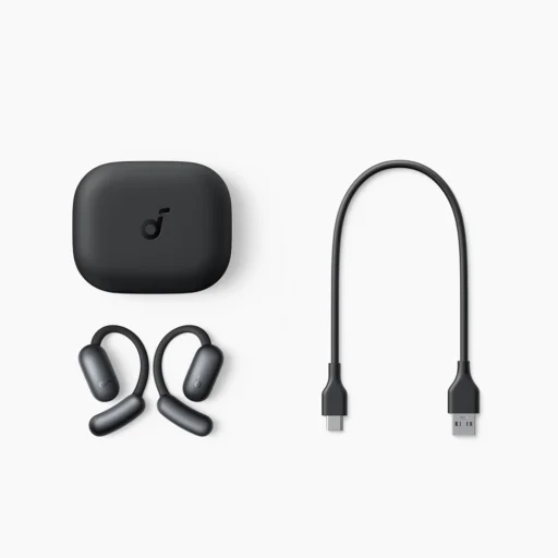 Anker - Vezeték nélküli fülhallgató SoundCore AeroFit 2 (A3874G11) - Sporthoz, mikrofonnal, Bluetooth, vízálló, nagy felbontású - Fekete - 7