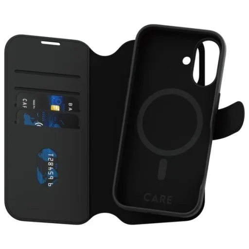 CARE by PanzerGlass Feature Tango 2in1 Wallet MagSafe tok iPhone 16 - Fekete, - 2