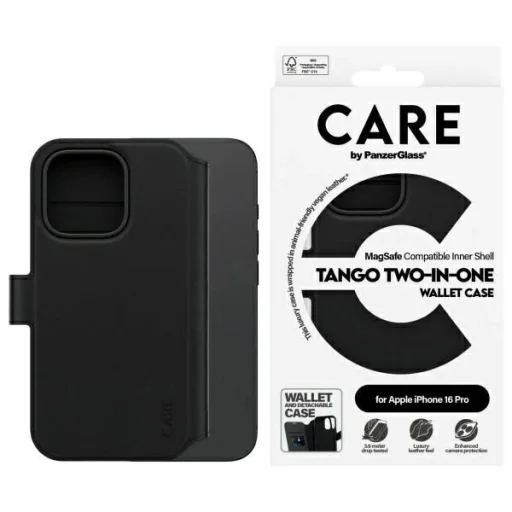 CARE by PanzerGlass Feature Tango 2in1 Wallet MagSafe Tok iPhone 16 Pro - Fekete - 1