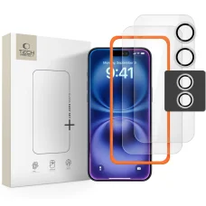  iPhone 17 Átlátszó Tech-Protect Easy Set+ 3-csomag üvegfólia