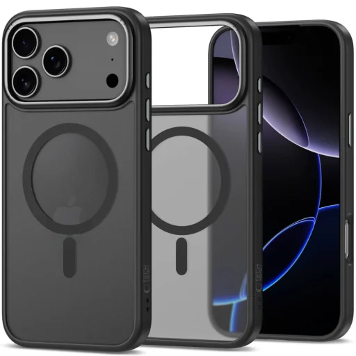  iPhone 17 Pro Max Matt TECH-PROTECT fekete/gunmetal CamEdge Magsafe tok - 1