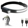LED headlamp with IPX4 motion sensor USB-C 1200 mAh - black thumbnail