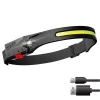 LED headlamp with IPX4 motion sensor USB-C 1200 mAh - black thumbnail