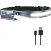 LED headlamp with IPX4 motion sensor USB-C 1200 mAh - black thumbnail