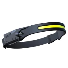 LED headlamp with IPX4 motion sensor USB-C 1200 mAh - black