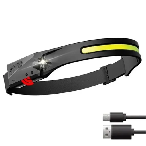 LED headlamp with IPX4 motion sensor USB-C 1200 mAh - black - 12