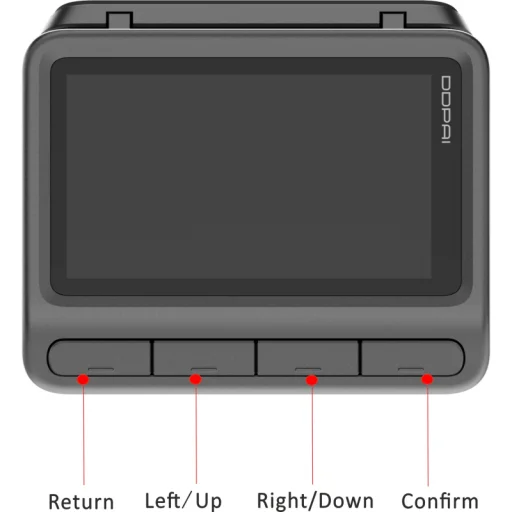 Dash + Hátsó Kamera DDPAI Z60 Duál-Csatornás, 4K, Wi-Fi, 3 hüvelykes LCD, Fekete - 3
