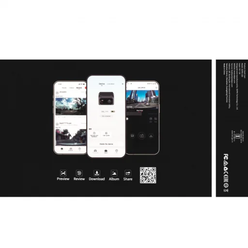 Dash + Hátsó Kamera DDPAI Z60 Duál-Csatornás, 4K, Wi-Fi, 3 hüvelykes LCD, Fekete - 8