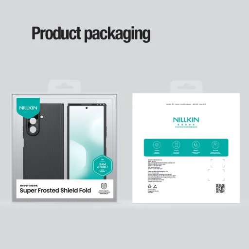  Samsung Galaxy Z Fold 7 Fekete Nillkin Super Frosted FOLD Mágneses Hátlap Tok - 13