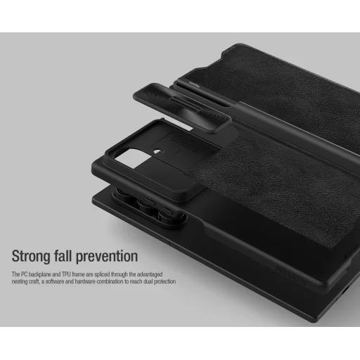  Samsung Galaxy Z Fold 7 Barna Nillkin Qin Book PRO Pen Slot tok - 8