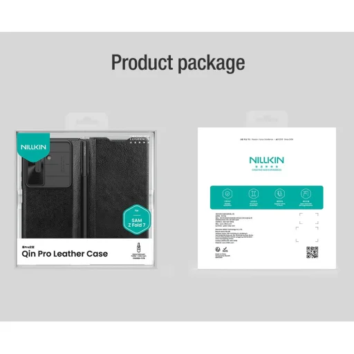  Samsung Galaxy Z Fold 7 Barna Nillkin Qin Book PRO Pen Slot tok - 10