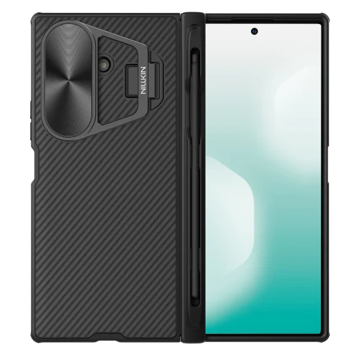  Samsung Galaxy Z Fold 7 Fekete Nillkin CamShield Prop Mágneses Tolltartó tok - 3