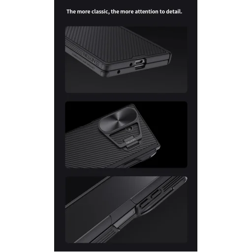  Samsung Galaxy Z Fold 7 Fekete Nillkin CamShield Pro Pen Slot tok - 9