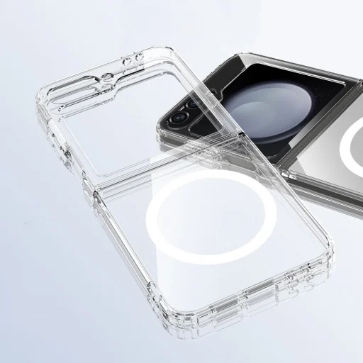  Galaxy Z Flip 6 / 7 Tech-protect Flexair Hybrid Magsafe Átlátszó tok - 2