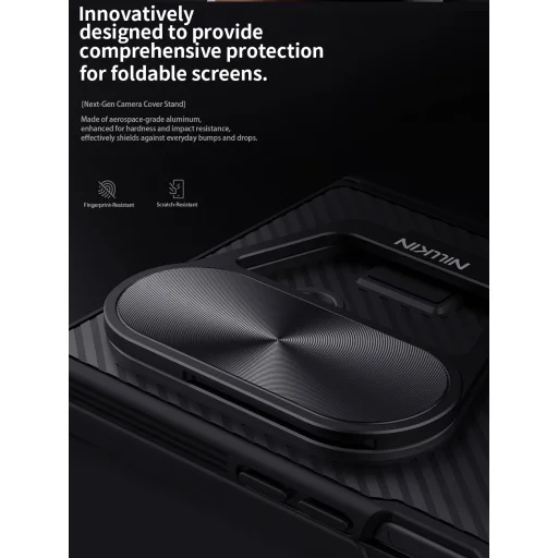  Samsung Galaxy Z Fold 7 Fekete Nillkin CamShield Prop Mágneses Tolltartó tok - 6