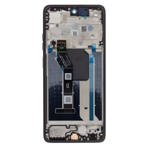 Motorola G56 LCD kijelző + érintőpanel + előlapi keret Fekete Oyster (Service Pack) kijelzőmodul - 2