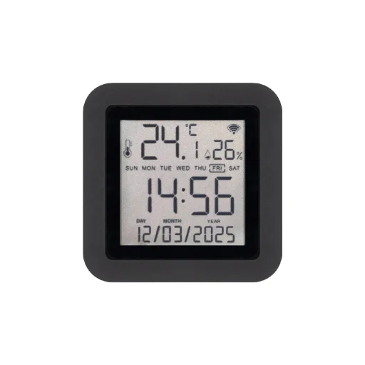 Home HSTHR távirányító, hő- és páratartalom mérő, óra, LCD kijelző, Smart Life, Tuya Smart, okos otthon, telefonos értesítés, automatizálás, eszközvezérlés, riasztás, USB tápellátás - 2