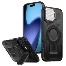  iPhone 17 Fekete Techsuit CamVault MagSafe tok