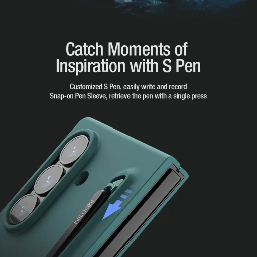  Samsung Galaxy Z Fold 7 Világoszöld Nillkin Flex Pure Fold Pen Slot tok - 6