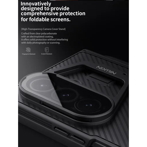  Samsung Galaxy Z Fold 7 Fekete Nillkin CamShield Pro Magnetic Pen Slot (Átlátszó Lencse) tok - 5