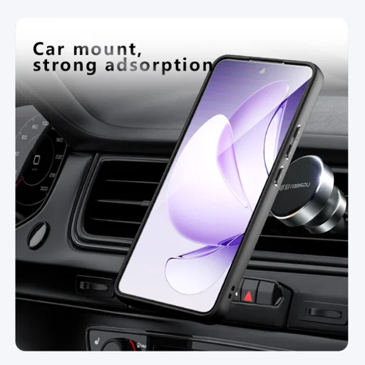 Oppo Reno13 F 4G / Reno13 F 5G / Reno13 FS 5G - Techsuit - PureFrost MagSafe - Fagyos Fekete tok - 4