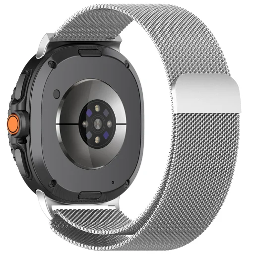 Samsung Galaxy Watch8 40mm/Watch8 44mm/Watch8 Classic/Ultra 2 - Techsuit óraszíj (W009) - Ezüst - 1