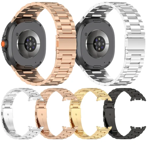 Samsung Galaxy Watch8 40mm/Watch8 44mm/Watch8 Classic/Ultra 2 - Techsuit karkötő (W010) - Ezüst - 6