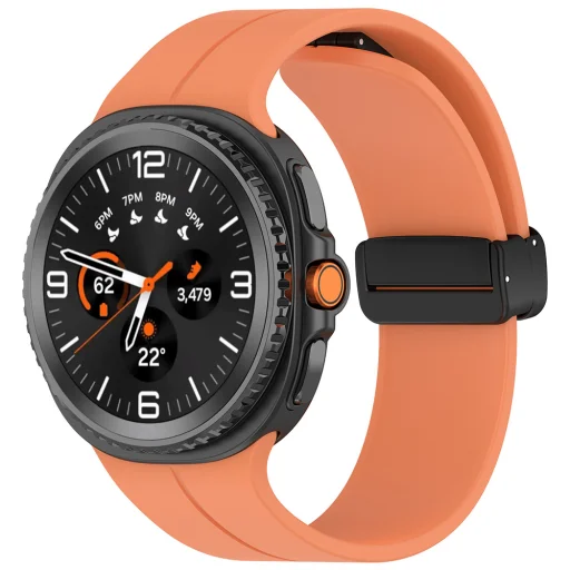 Samsung Galaxy Watch8 40mm/Watch8 44mm/Watch8 Classic/Ultra 2 - Techsuit - Óraszíj (W011) - Narancssárga - 1