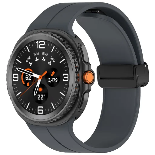 Samsung Galaxy Watch8 40mm/Watch8 44mm/Watch8 Classic/Ultra 2 - Szürke Techsuit óraszíj (W011) - 1