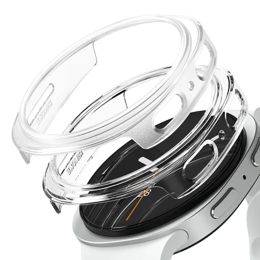 Ringke - Vékony + Képernyővédő - Samsung Galaxy Watch8 40 mm - Alpine Clear tok - 1