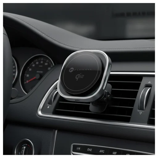 FORCELL F-GRIP Air Mag (F-07) mágneses autós tartó szellőzőhöz vezetéknélküli töltéssel kompatibilis MagSafe Qi2 15W szürke - 21