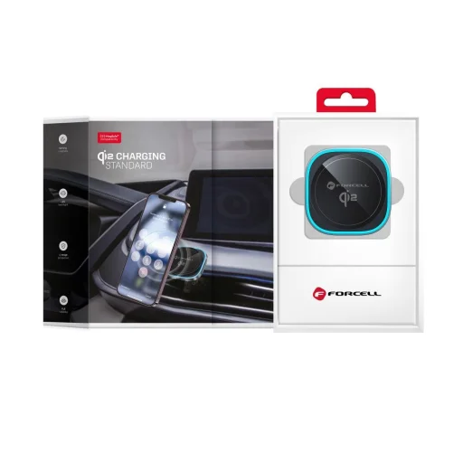 FORCELL F-GRIP Air Mag (F-07) mágneses autós tartó szellőzőhöz vezetéknélküli töltéssel kompatibilis MagSafe Qi2 15W szürke - 9