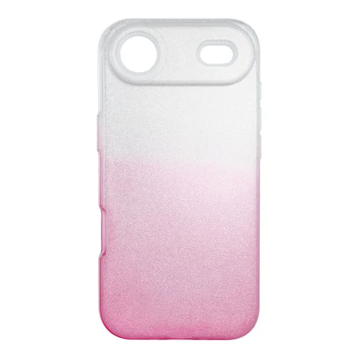  iPhone 17 Air átlátszó rózsaszín SHINING tok - 1