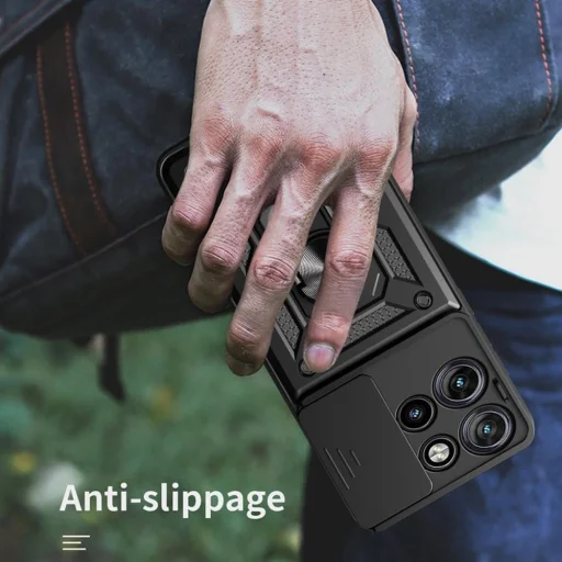 Techsuit - CamShield Sorozat - Motorola Edge 50 - Fekete tok - 6