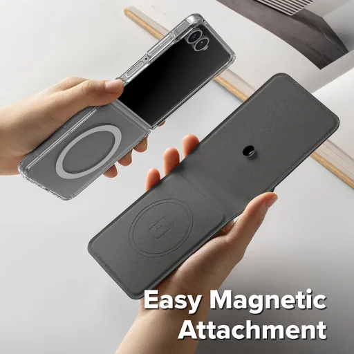  Samsung Galaxy Z Flip7 Fekete Ringke Mágneses Folio Pénztárca Fogantyú tok - 3