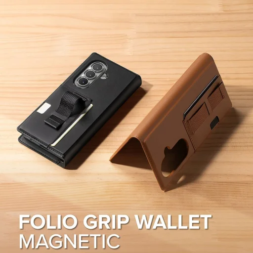  Samsung Galaxy Z Fold7 Fekete Ringke Folio Grip Pénztárca Mágneses tok - 2