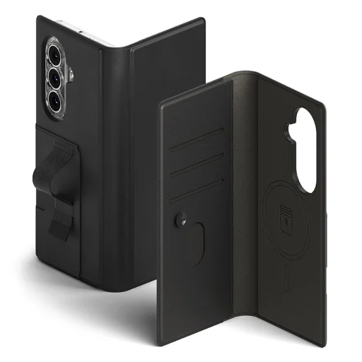  Samsung Galaxy Z Fold7 Fekete Ringke Folio Grip Pénztárca Mágneses tok - 1