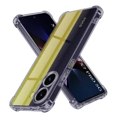 Xiaomi Poco X7 Pro - Ütésálló Átlátszó Szilikon Tok - Füstfekete (Techsuit) tok