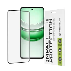 Realme C71 - Teljes Borítású / Teljes Ragasztású Üvegfólia - Techsuit - 111D - Fekete üvegfólia