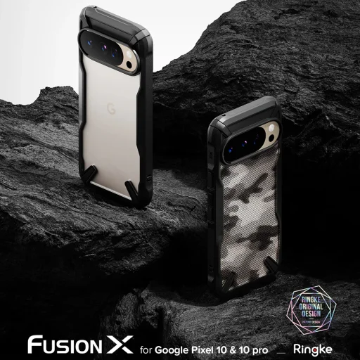 Ringke - Fusion X - Google Pixel 10 / 10 Pro - Fekete tok - 4