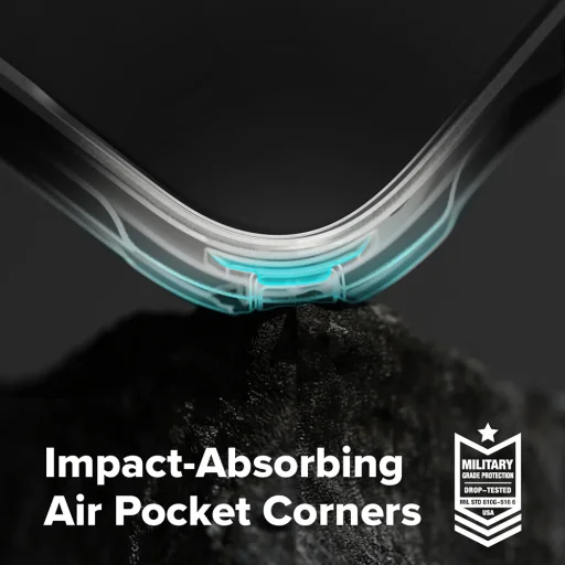 Ringke - Fusion X Design - Google Pixel 10 / 10 Pro - Álcázott fekete tok - 3