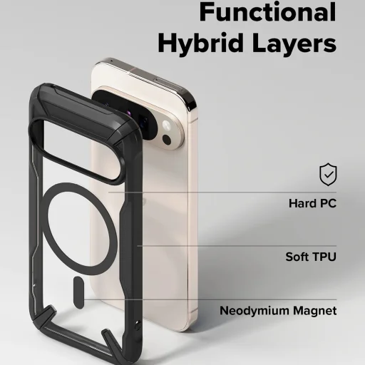 Ringke - Fusion X MagSafe - Google Pixel 10 / 10 Pro - Fekete tok - 6